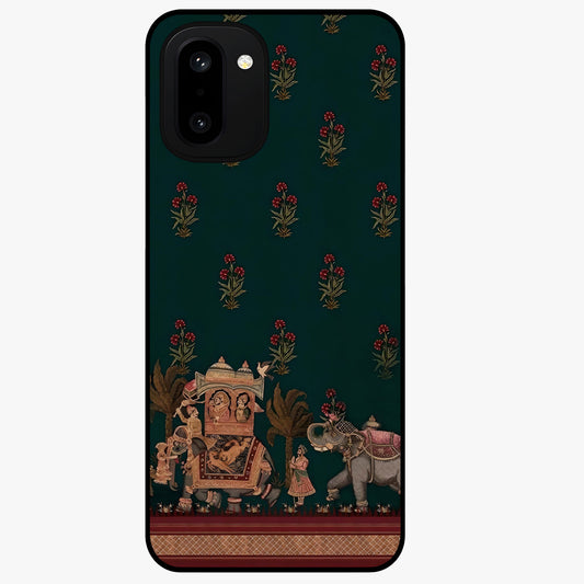 Macmerise Glass Case for 1+15R stylish front view featuring bold modern artistic artwork