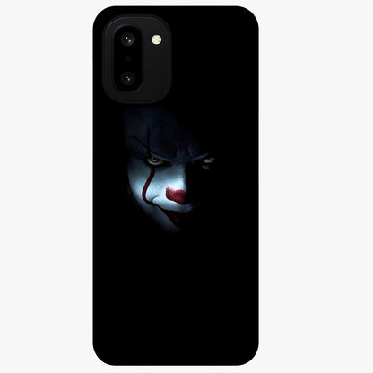 Midnight Madness Smile Glass Case for 1+15R edgy front view featuring bold smile artwork in dark aesthetic tones