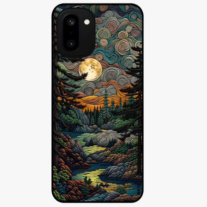 Moonlight Forest Dream Glass Case for 1+15R dreamy front view featuring forest artwork under glowing moonlight