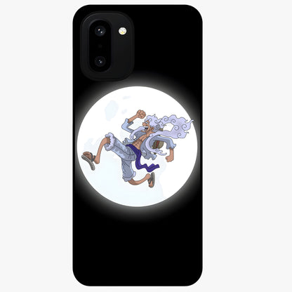 Moonlit Freedom Dance Glass Case for 1+15R artistic front view featuring expressive silhouette artwork under moonlight