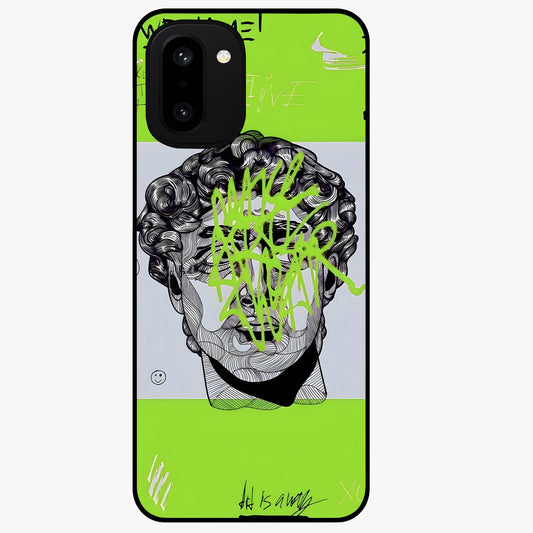 Neo Graffiti Rebellion Glass Case for 1+15R edgy front view featuring bold graffiti style artwork