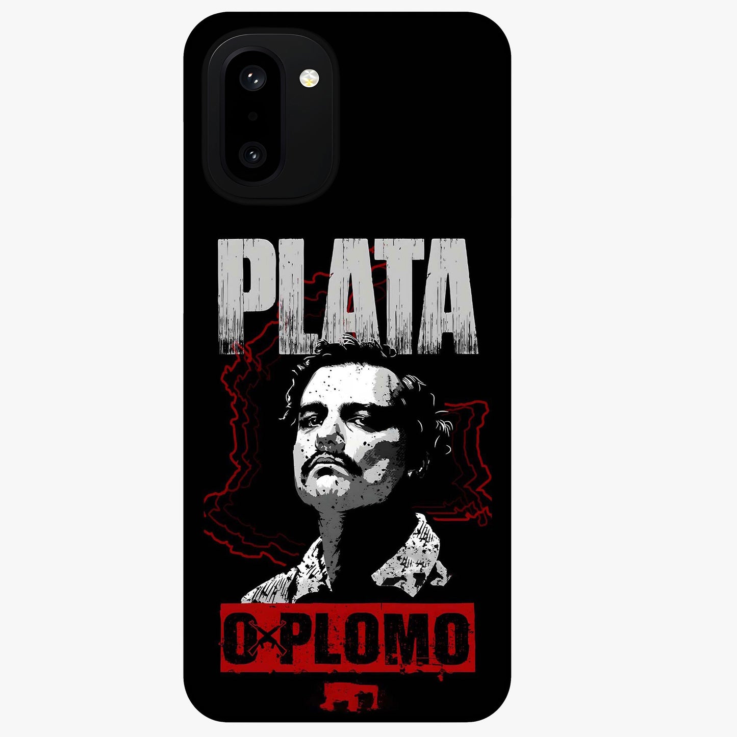 Notorious Crime Empire Glass Case for 1+15R bold front view featuring edgy crime inspired artwork
