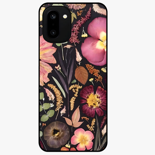 Petal Dream Tapestry Glass Case for 1+15R elegant front view featuring intricate floral tapestry artwork