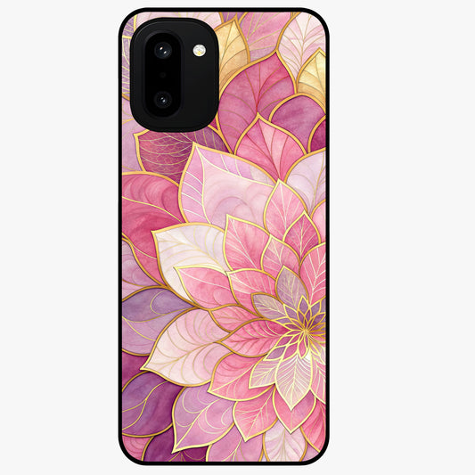 Petal Luxe Bloom Glass Case for 1+15R luxurious front view featuring refined floral artwork with rich tones