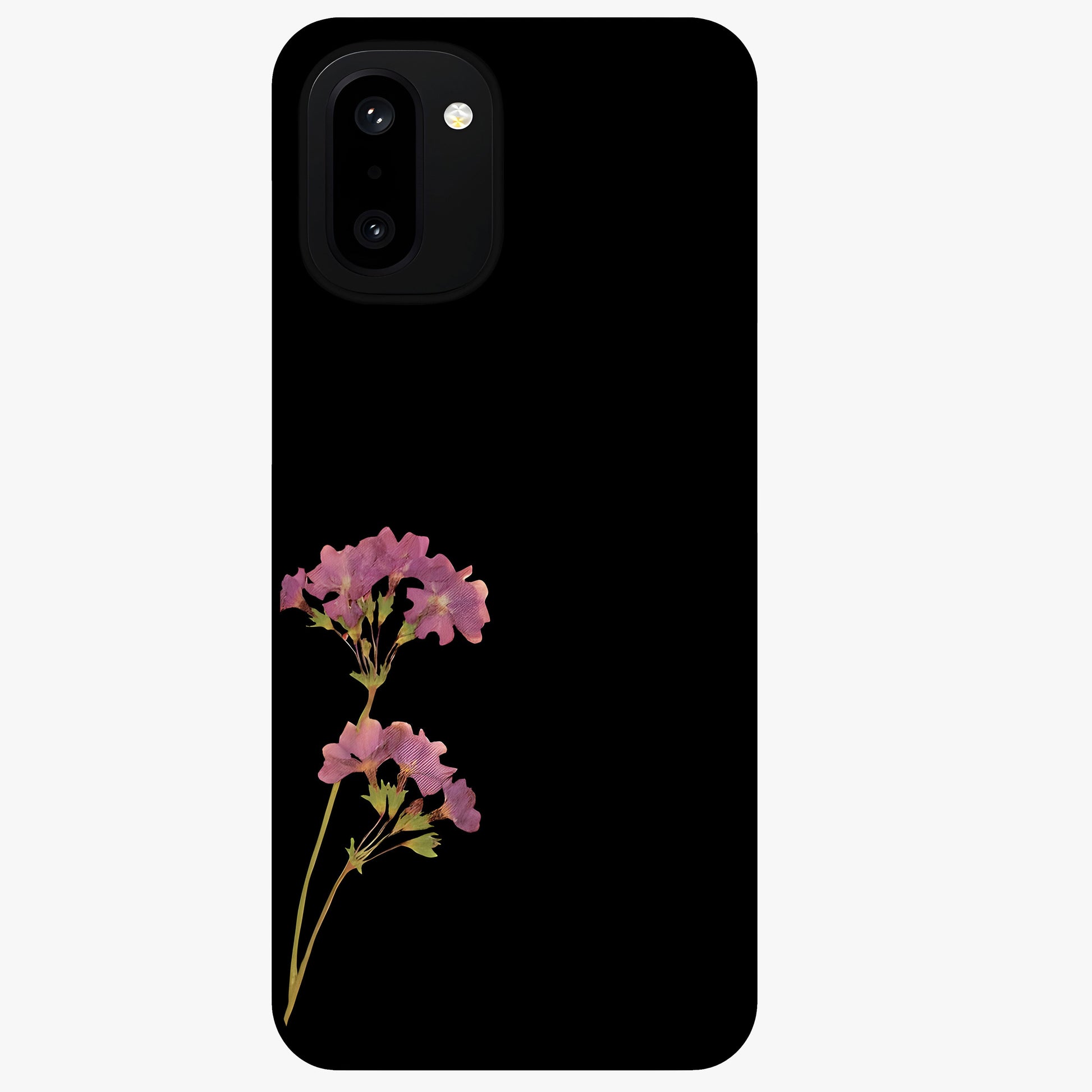 Riching Lavender Flower Glass Case for 1+15R soft front view featuring elegant lavender floral artwork
