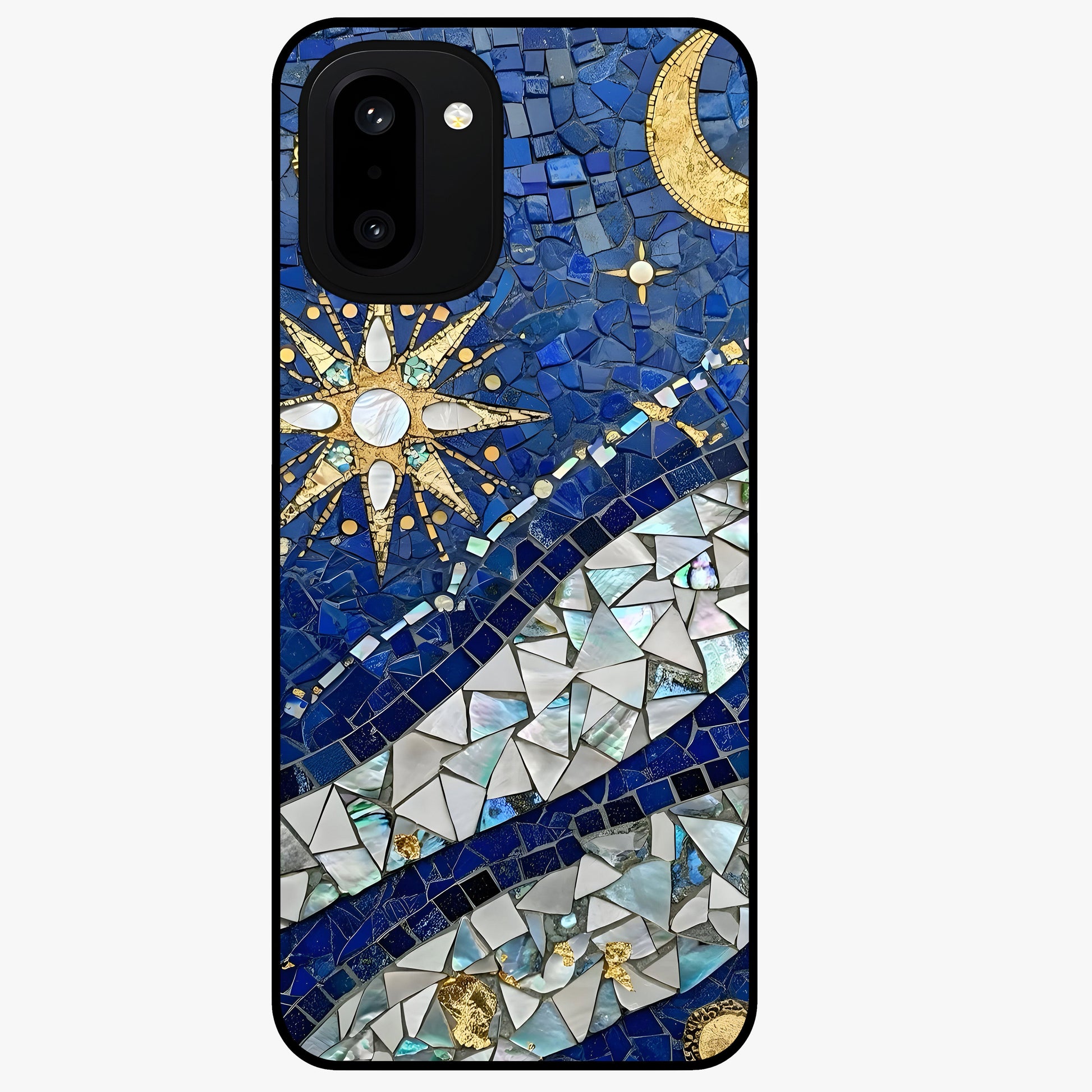 Serene Crane Flight Glass Case for 1+15R graceful front view featuring crane bird artwork in calm tones