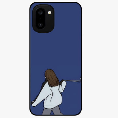 Silent Distance Love Glass Case for 1+15R emotional front view featuring romantic artwork in soft muted tones