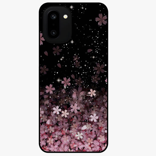 Small Starry Flowers Glass Case for 1+15R charming front view featuring tiny floral artwork with star accents