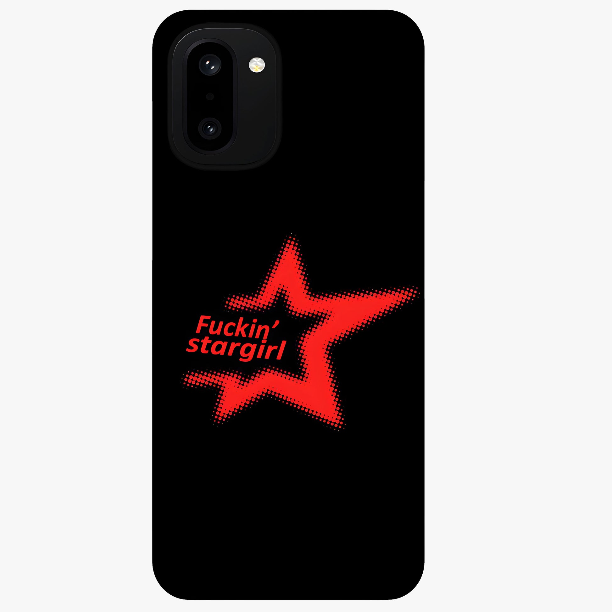 Starboy and Stargirl Energy Glass Case for 1+15R artistic front view featuring celestial couple inspired artwork