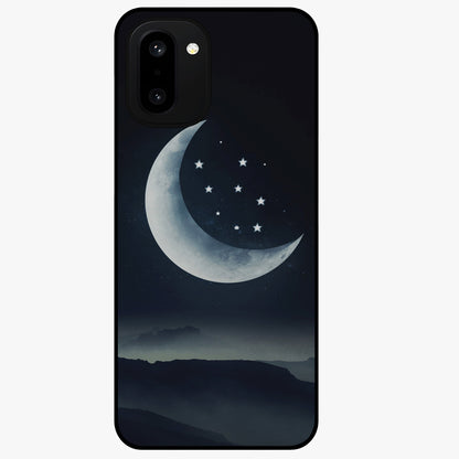 Starry Moon Pattern Glass Case for 1+15R dreamy front view featuring moon and star patterned artwork