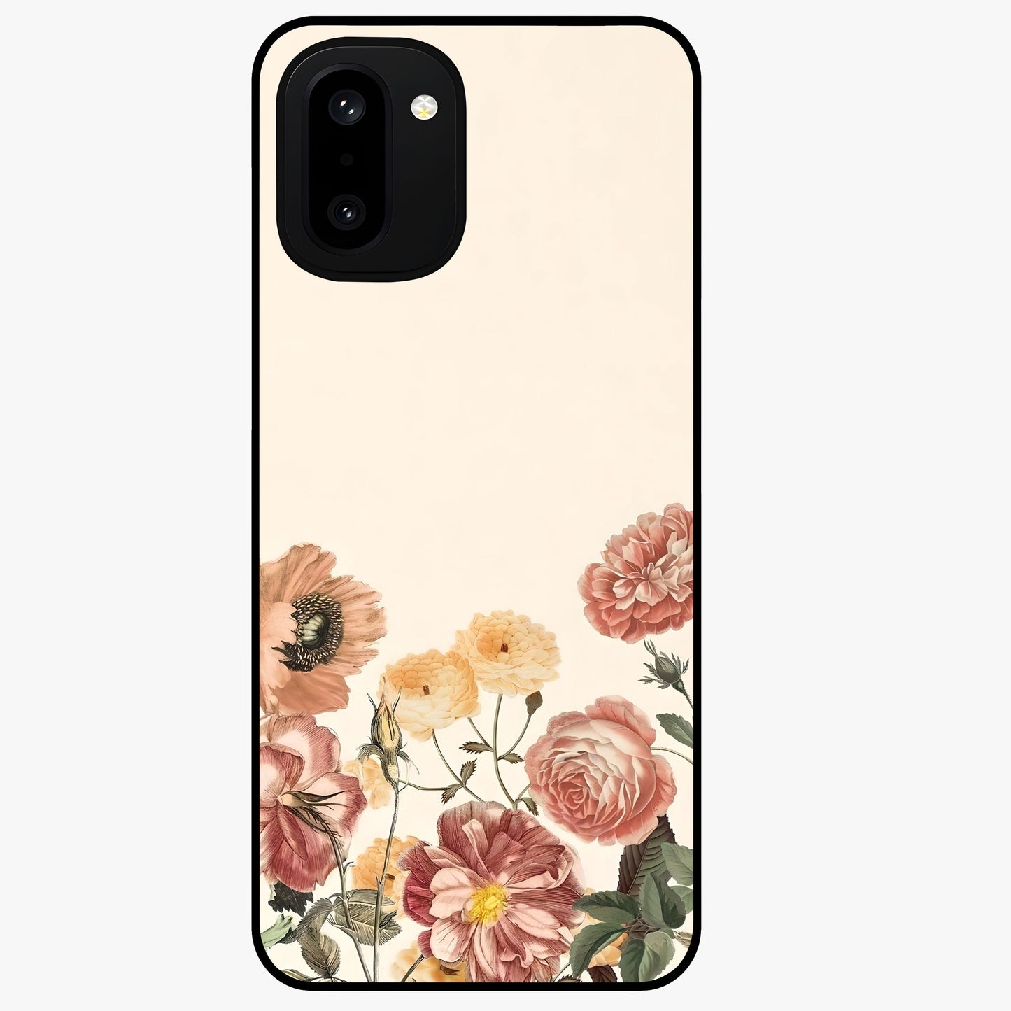 Timeless Garden Romance Glass Case for 1+15R elegant front view featuring classic floral garden artwork