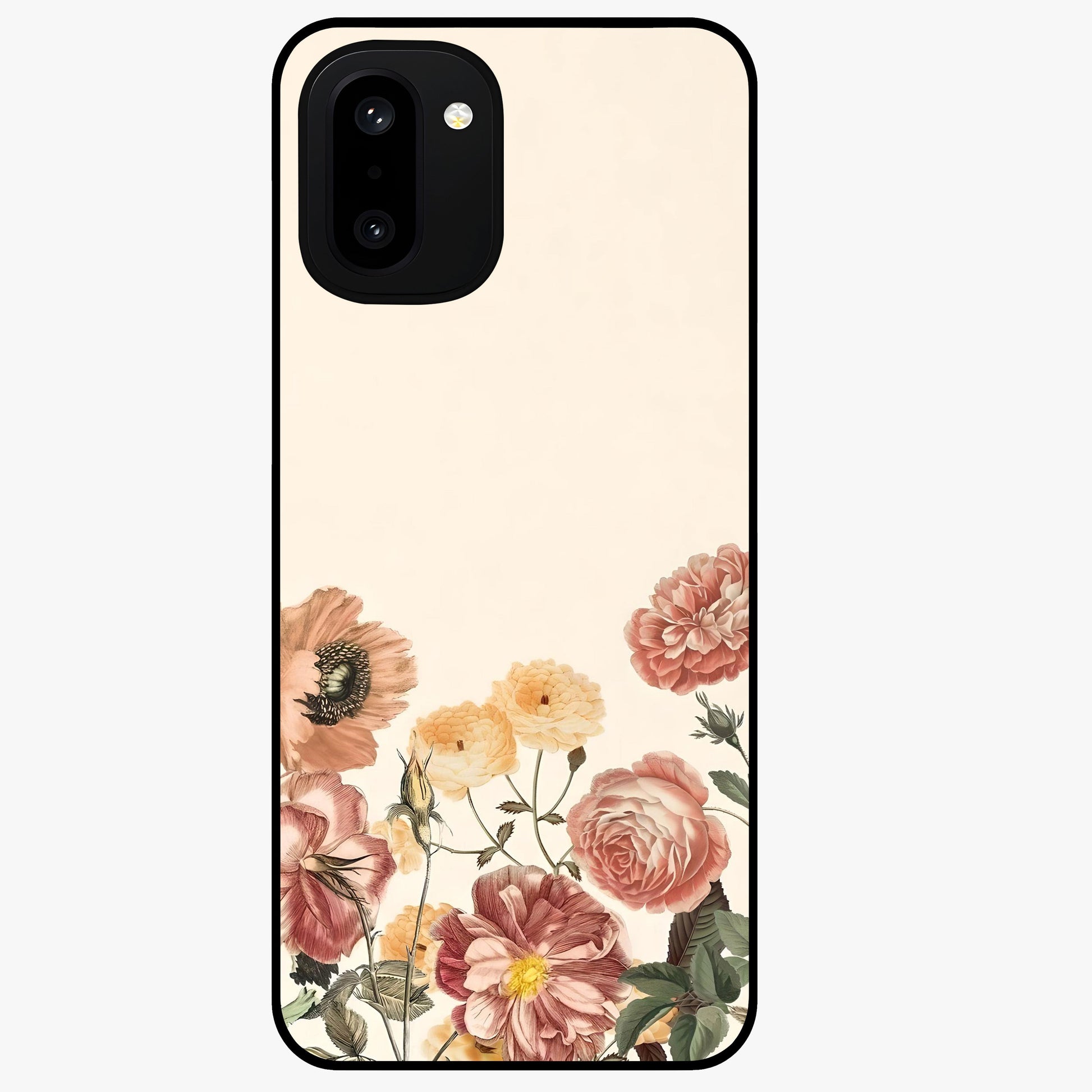 Timeless Garden Romance Glass Case for 1+15R elegant front view featuring classic floral garden artwork