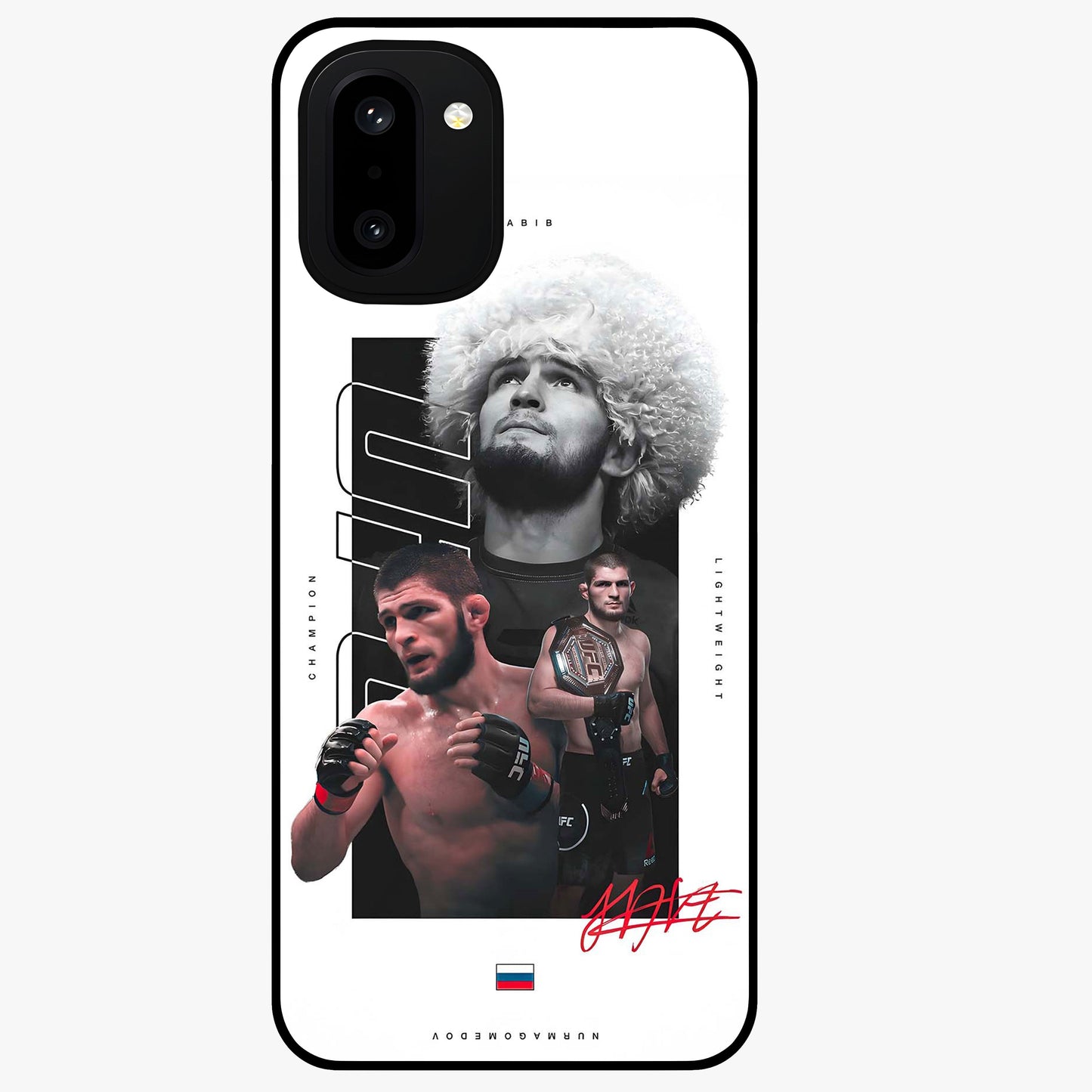 Unbeaten Warrior Legacy Glass Case for 1+15R powerful front view featuring fearless warrior inspired artwork