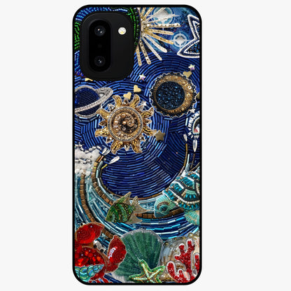 Universe Underwater Spark Glass Case for 1+15R imaginative front view featuring cosmic underwater themed artwork