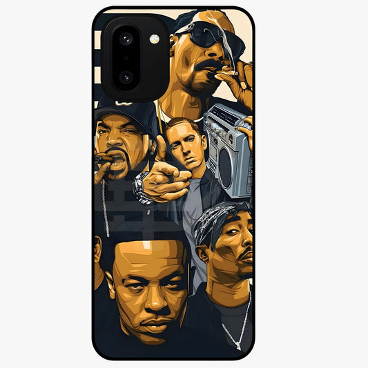 Urban Rap Legends Glass Case for 1+15R bold front view featuring street inspired music artwork