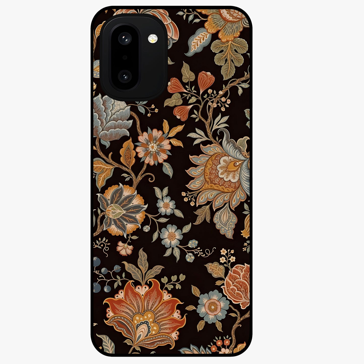 Vintage Floral Dream Glass Case for 1+15R dreamy front view featuring soft vintage inspired floral artwork