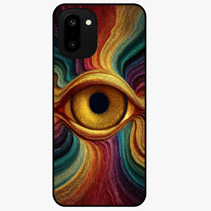 Visionary Flame Core Glass Case for 1+15R intense front view featuring fiery flame inspired artwork
