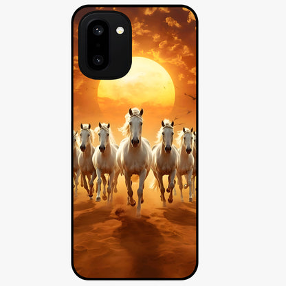 Wild Sunset Majesty Glass Case for 1+15R dramatic front view featuring bold sunset landscape artwork