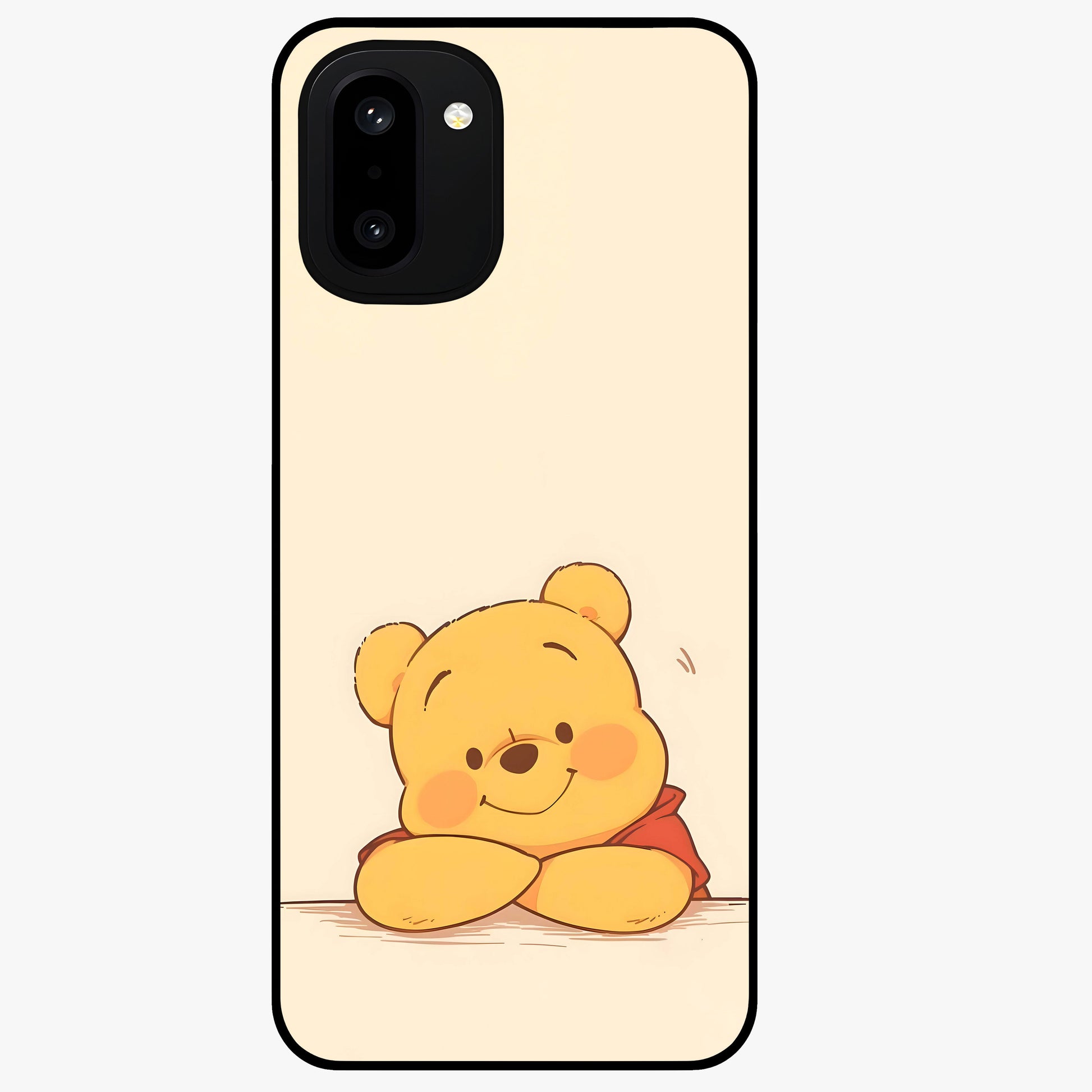 Winniethe Pooh Glass Case for 1+15R adorable front view featuring cute cartoon inspired artwork