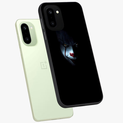 Midnight Madness Smile Glass Case for 1+15R angled mockup showcasing glossy finish and dramatic detailing