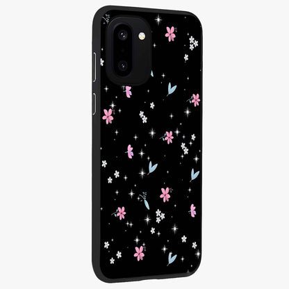 Black Aesthetic Wallpapers Glass Case for 1+15R side perspective highlighting sleek edges and premium dark design