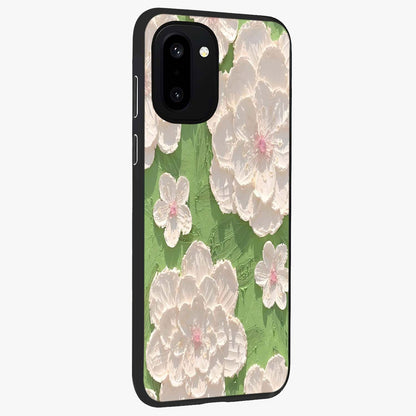 Blossom Meadow Dreams Glass Case for 1+15R side perspective highlighting serene floral design and smooth edges