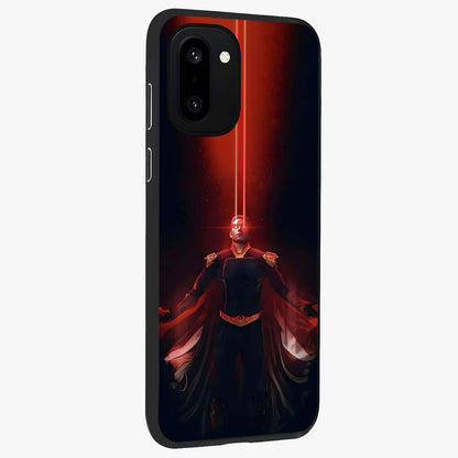 Crimson Vision Ascension Glass Case for 1+15R side perspective highlighting intense color depth and sleek build
