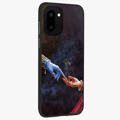Divine Touch Eternal Glass Case for 1+15R side perspective highlighting subtle detailing and sleek edges