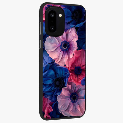 Flower Paper Art Pattern Glass Case for 1+15R side perspective highlighting intricate pattern design and premium build