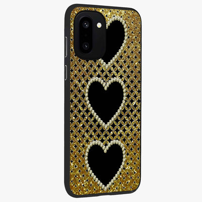 Golden Leaf Dreams Glass Case for 1+15R side perspective highlighting delicate leaf textures and smooth build