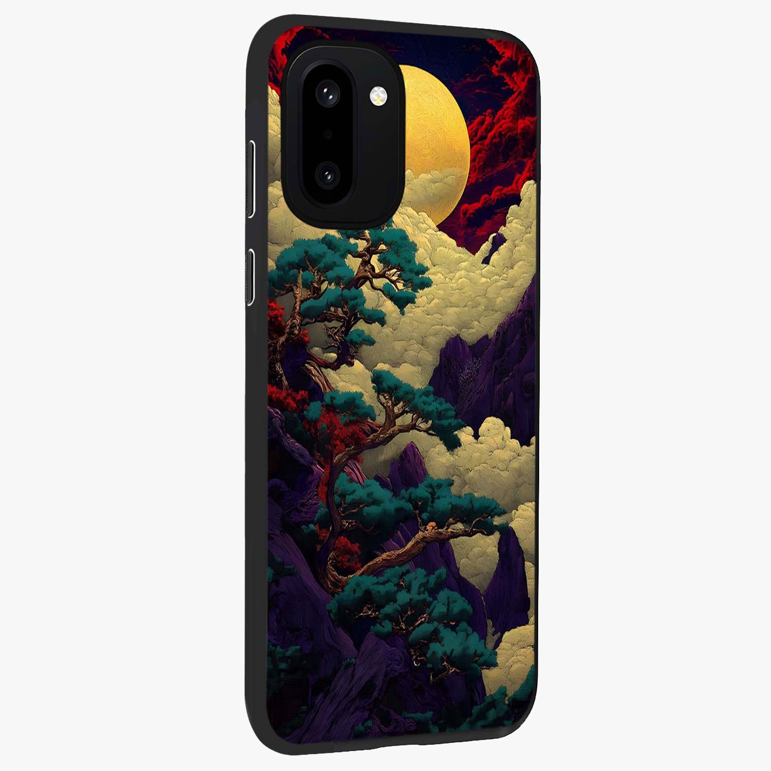 Golden Number Ten Glass Case for 1+15R side perspective highlighting premium typography textures and smooth edges