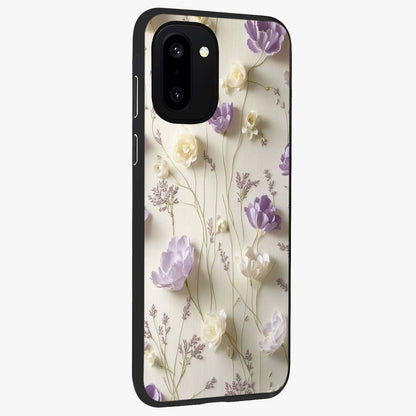 Lilac Breeze Harmony Glass Case for 1+15R side perspective highlighting calming textures and premium build