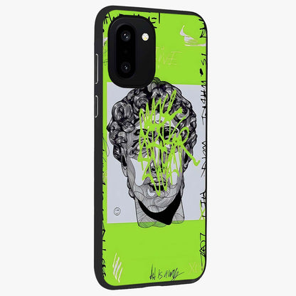 Neo Graffiti Rebellion Glass Case for 1+15R side perspective highlighting vibrant street textures and premium edges