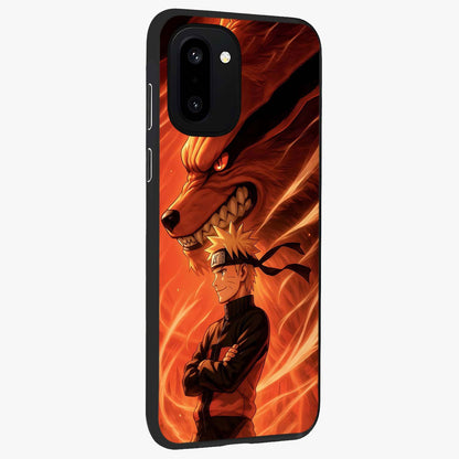 Nine Tails Legacy Glass Case for 1+15R side perspective highlighting detailed character textures and premium edges