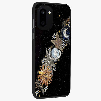 Pearls Universe Object Glass Case for 1+15R side perspective highlighting refined textures and sleek premium build