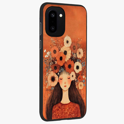 Radiant Flower Thoughts Glass Case for 1+15R side perspective highlighting refined textures and smooth build