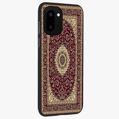 Royal Maroon Heritage Glass Case for 1+15R side perspective highlighting ornate textures and premium edges