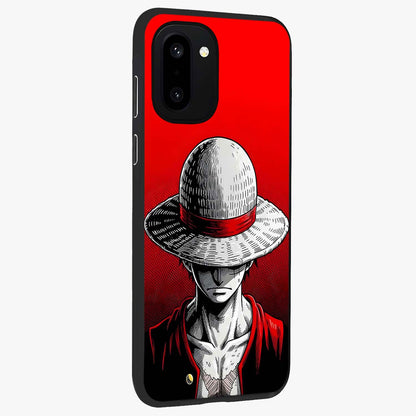 Scarlet Pirate Resolve Glass Case for 1+15R side perspective highlighting strong character detailing and sleek premium build