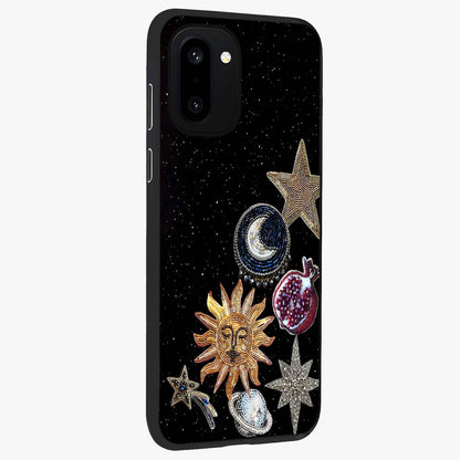 Scarlet Sky Flight Glass Case for 1+15R side perspective highlighting smooth sky textures and premium edges