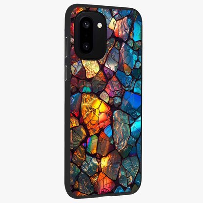 Shattered Light Glass Case for 1+15R side perspective highlighting dynamic textures and premium edges