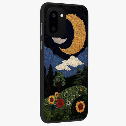 Sun and Moon Magic Design Glass Case for 1+15R side perspective highlighting celestial detailing and premium edges