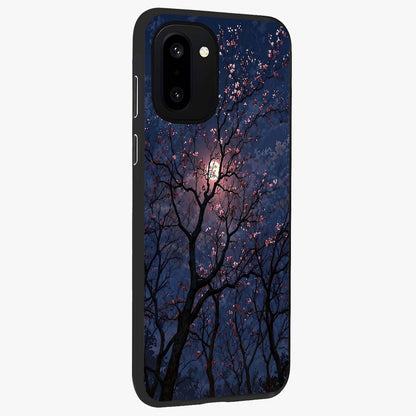 Twilight Sakura Serenade Glass Case for 1+15R side perspective highlighting delicate sakura textures and premium edges
