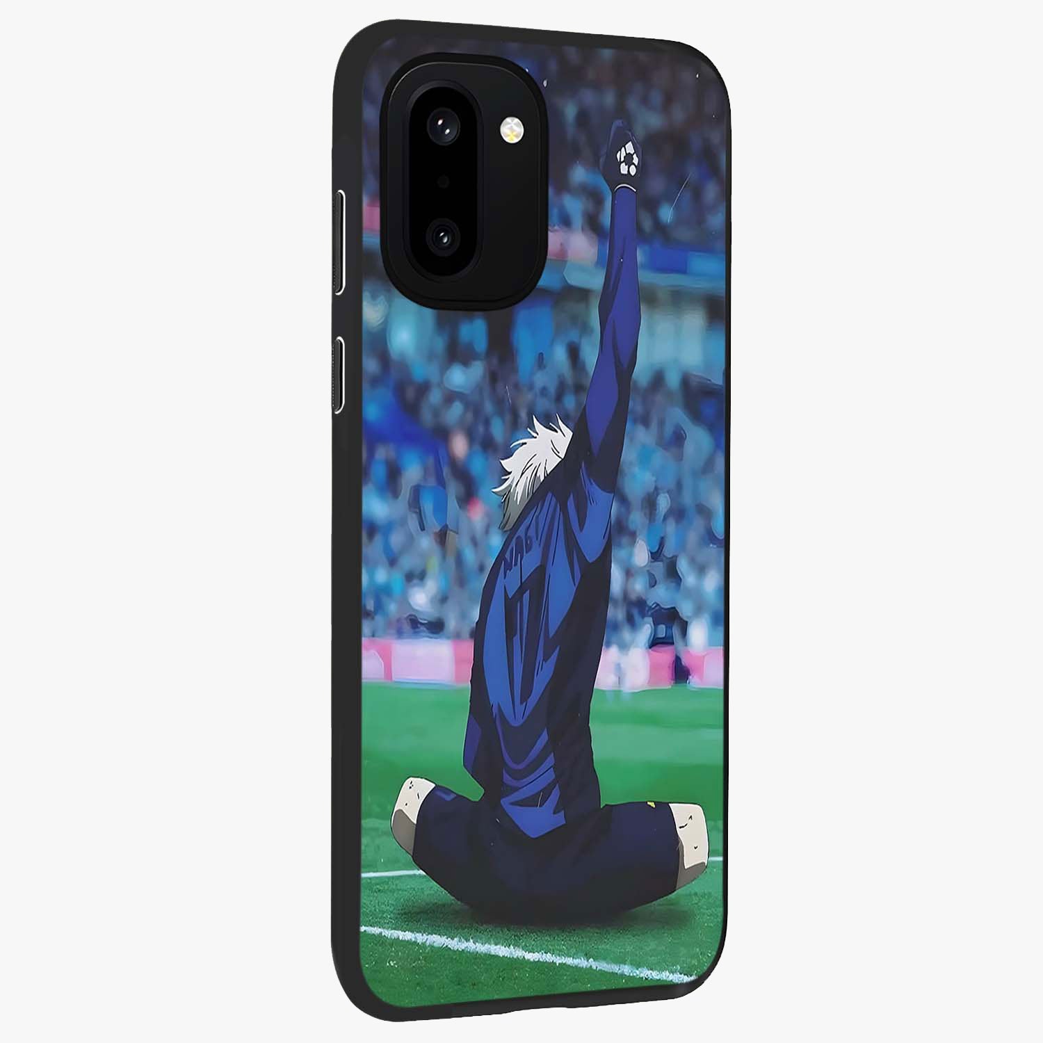 Victory Silence Anthem Glass Case for 1+15R side perspective highlighting clean textures and sleek premium build