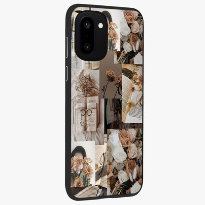 Vintage Bloom Story Glass Case for 1+15R side perspective highlighting delicate bloom textures and smooth build