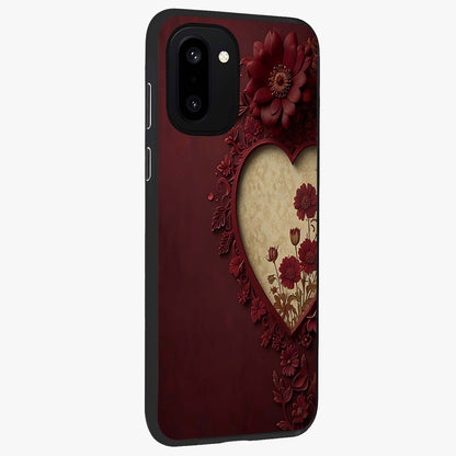 Wine Heart Vintage Art Glass Case for 1+15R side perspective highlighting classic textures and premium edges