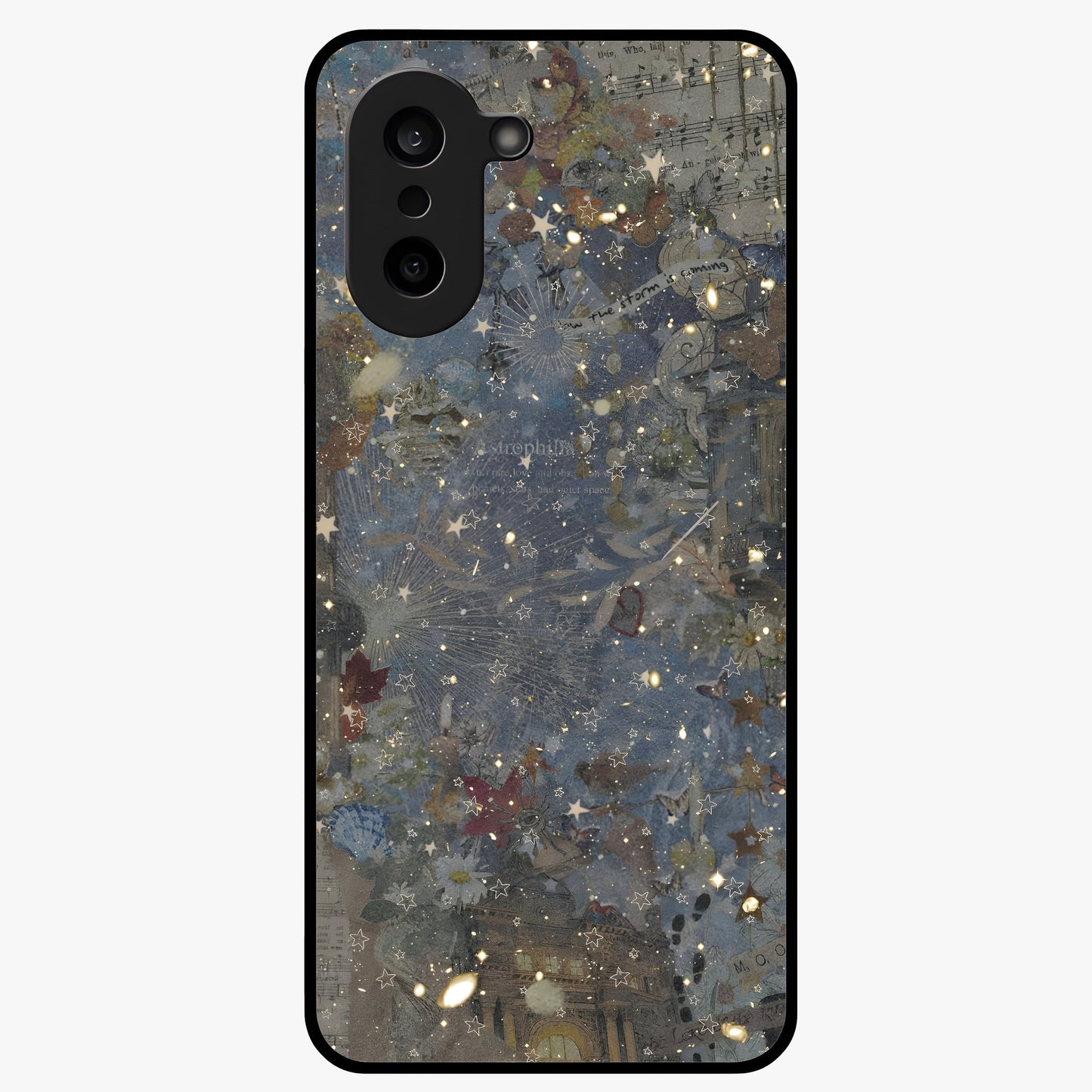 Aesthetic Astrolophia Glass Case for 1+Nord Ce 5 front view featuring celestial astrology inspired artwork