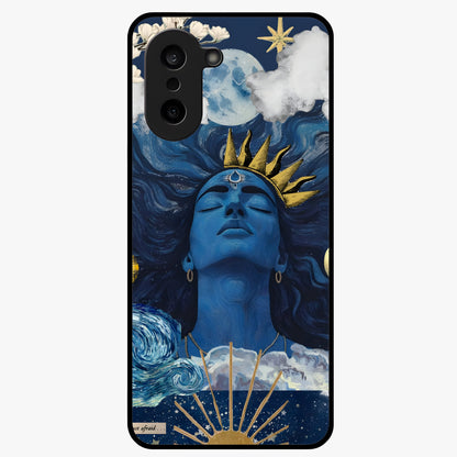 Aesthetic Lord Shiva Glass Case for 1+Nord CE 5 bold front view featuring detailed spiritual Shiva artwork