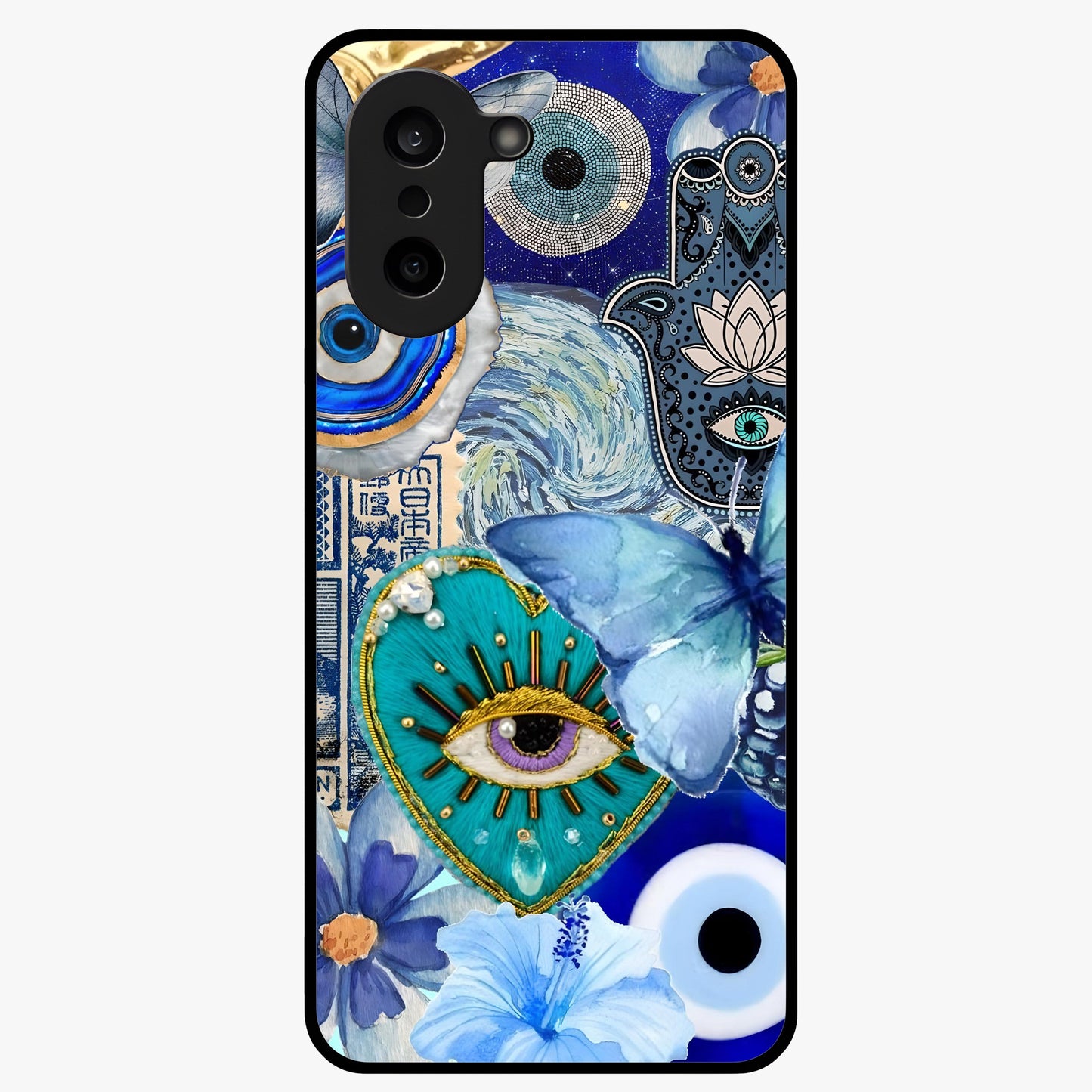 Audrey Zivan Glass Case for 1+Nord CE 5 stylish front view featuring bold artistic aesthetic design