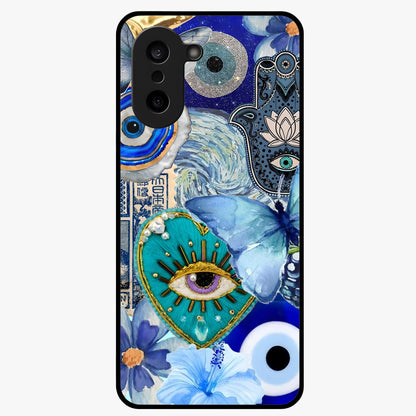 Audrey Zivan Glass Case for 1+Nord CE 5 stylish front view featuring bold artistic aesthetic design