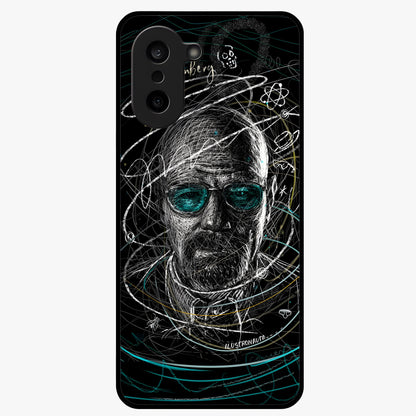 Chaotic Mind Genius Glass Case for 1+Nord CE 5 bold front view featuring expressive abstract typography artwork